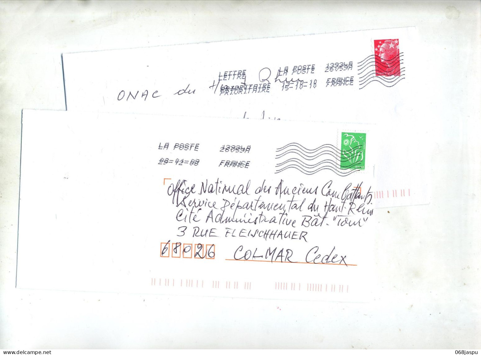 Lettre Flamme Chiffree Double Passage Bureau  Date Differents - Mechanical Postmarks (Advertisement)