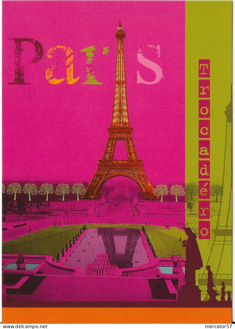 CPM PARIS Tour Eiffel Et Les Jardins Du Trocadéro - Hedendaags (vanaf 1950)