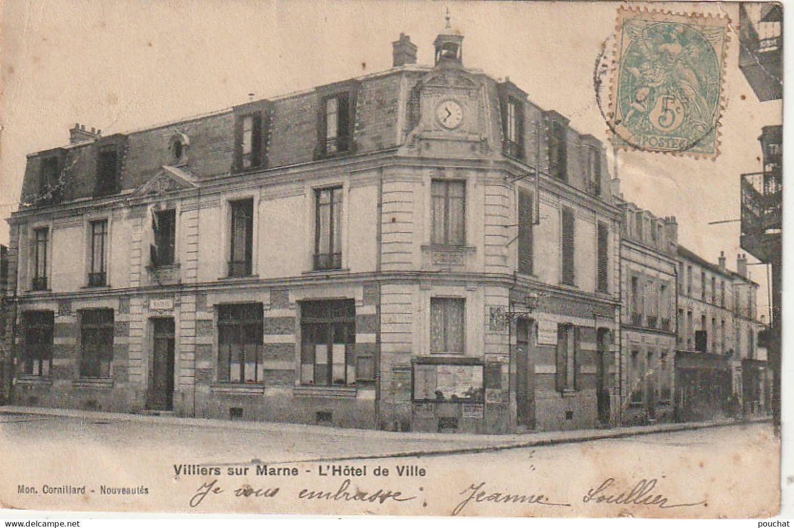 ZY 133-(94) VILLIERS SUR MARNE - L' HOTEL DE VILLE - 2 SCANS - Villiers Sur Marne