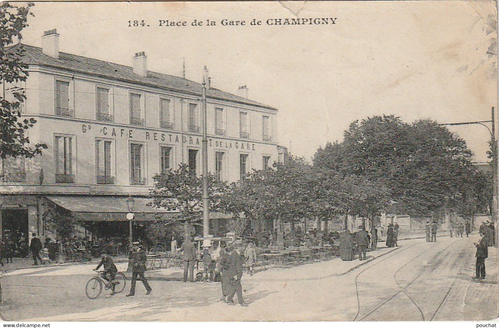 ZY 133-(94) CHAMPIGNY - PLACE DE LA GARE - ANIMATION - GD CAFE RESTAURANT DE LA GARE - 2 SCANS - Champigny Sur Marne