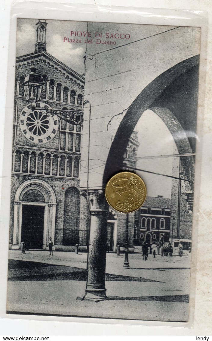 PADOVA PIOVE DI SACCO PIAZZA DEL DUOMO Piccola Viaggiata 1918 - Padova