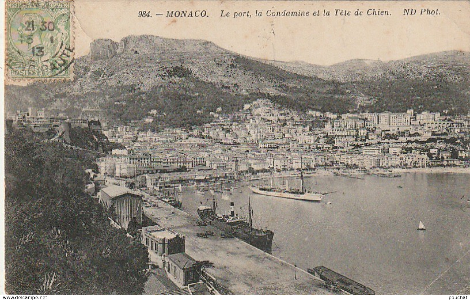 ZY 135- MONACO - LE PORT , LA CONDAMINE ET LA TETE DE CHIEN - 2 SCANS - La Condamine