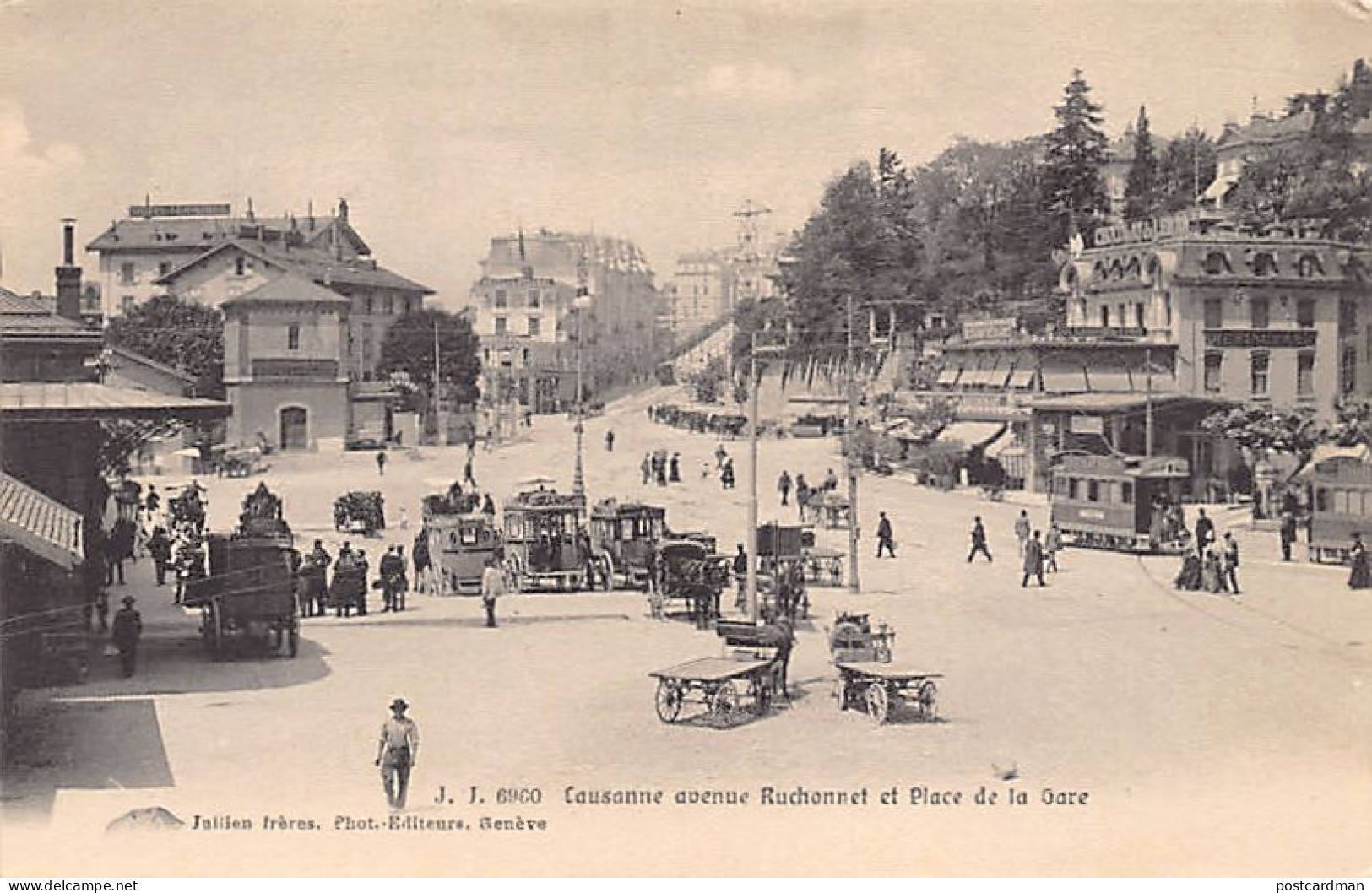 Suisse - Lausanne (VD) Avenue Ruchonnet - Place De La Gare - Ed. Jullien Frères 6960 - Lausanne