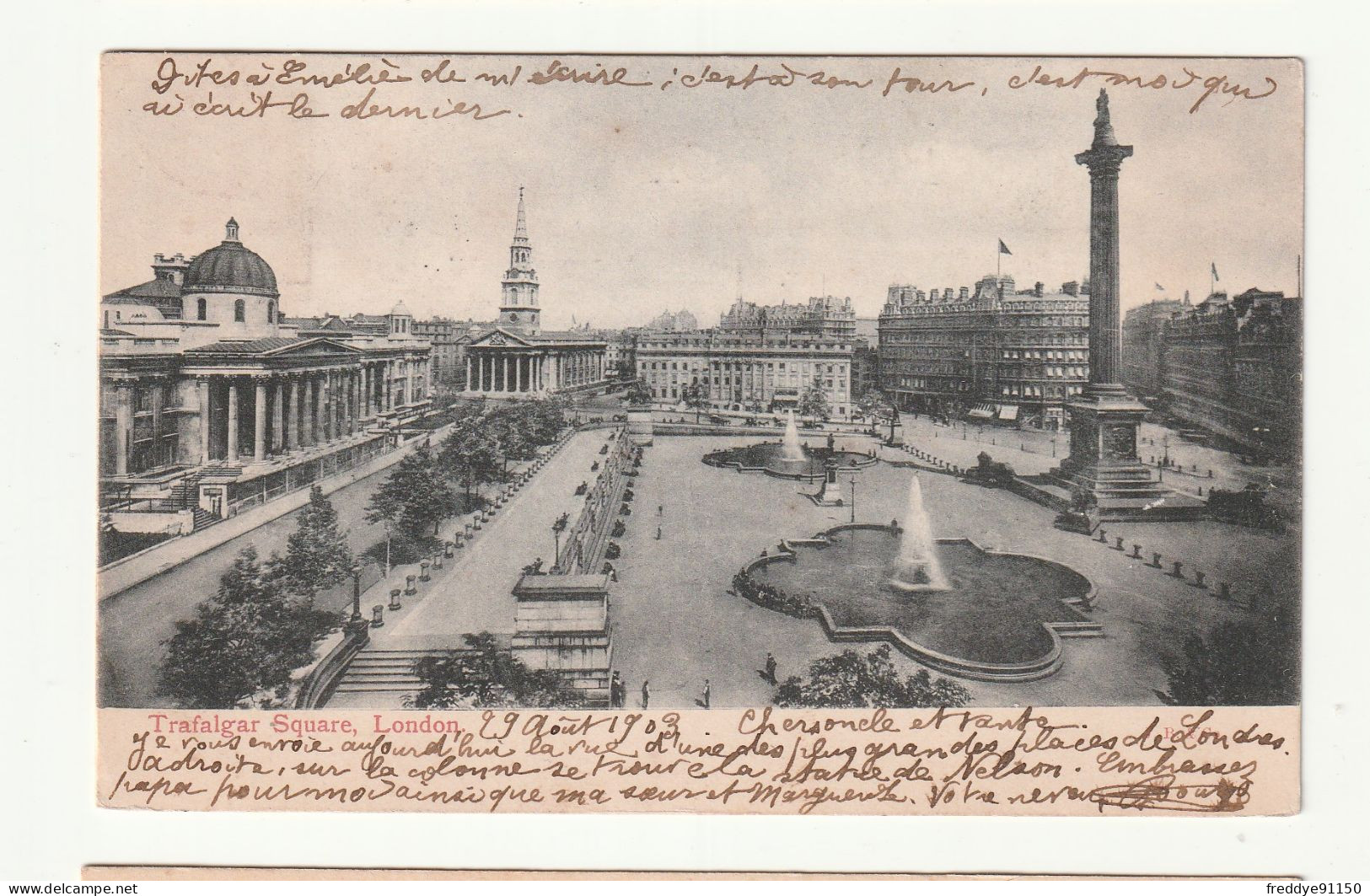 Royaume-uni . London .  Trafalgar Square . 1903 - Trafalgar Square