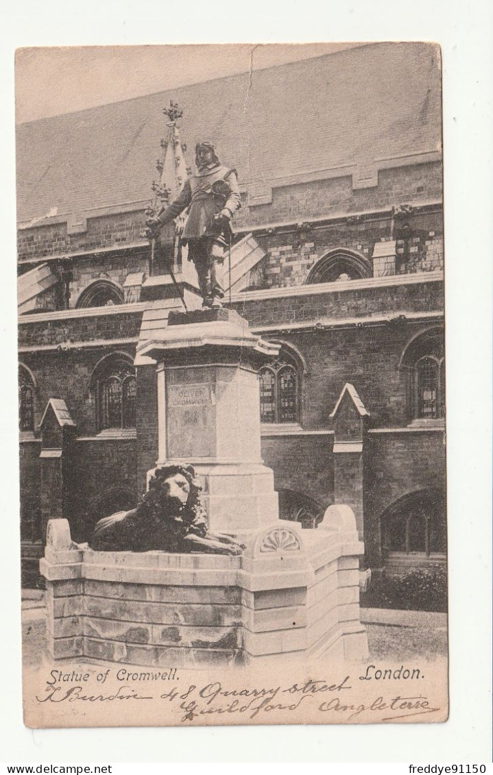 ROYAUME UNI . LONDRES . STATUE OF CROMWELL  1908 - Otros & Sin Clasificación