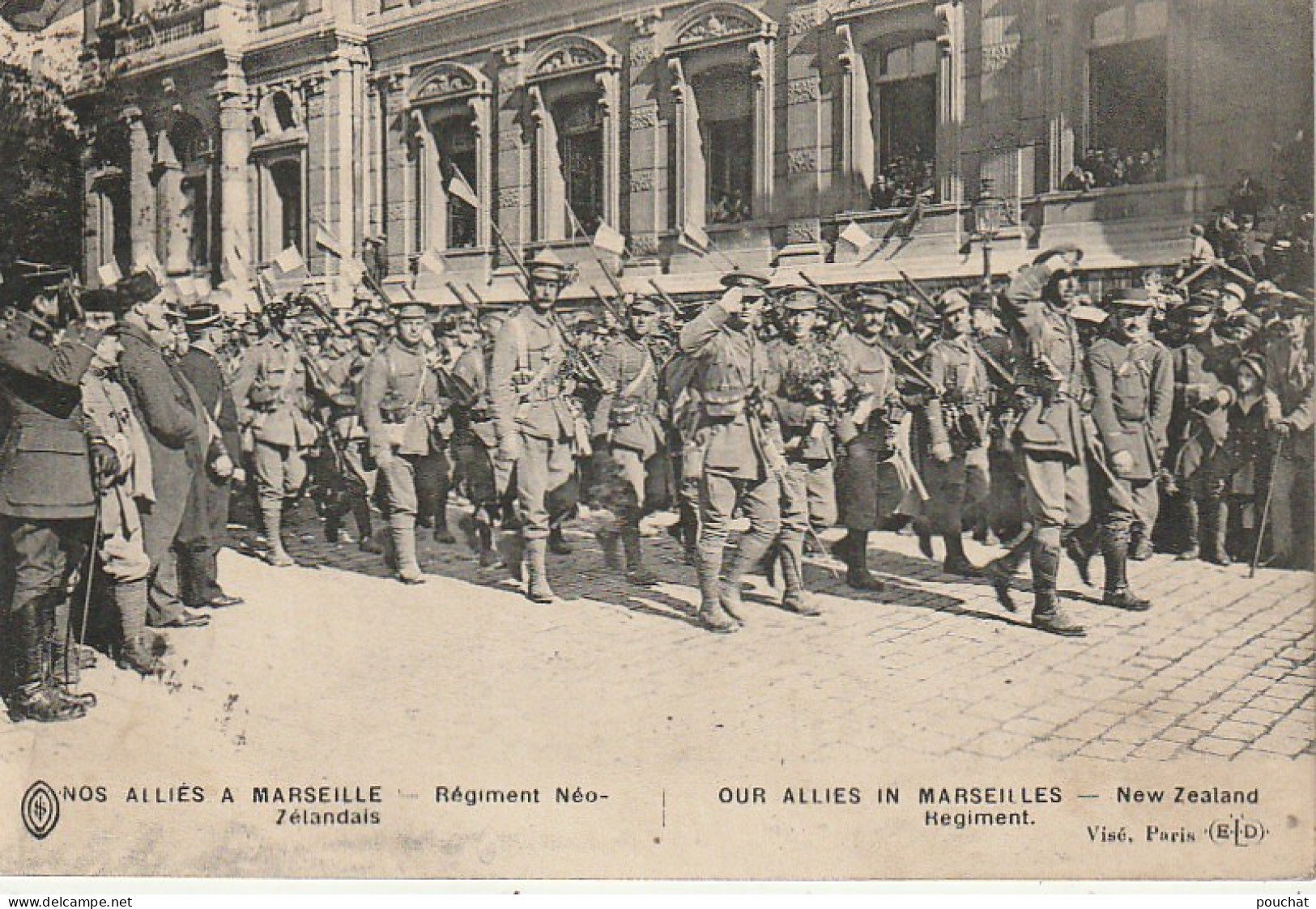 ZY 139-(13) GUERRE 1914/18 - NOS ALLIES A MARSEILLE - REGIMENT NEO ZELANDAIS - 2 SCANS - Regimenten