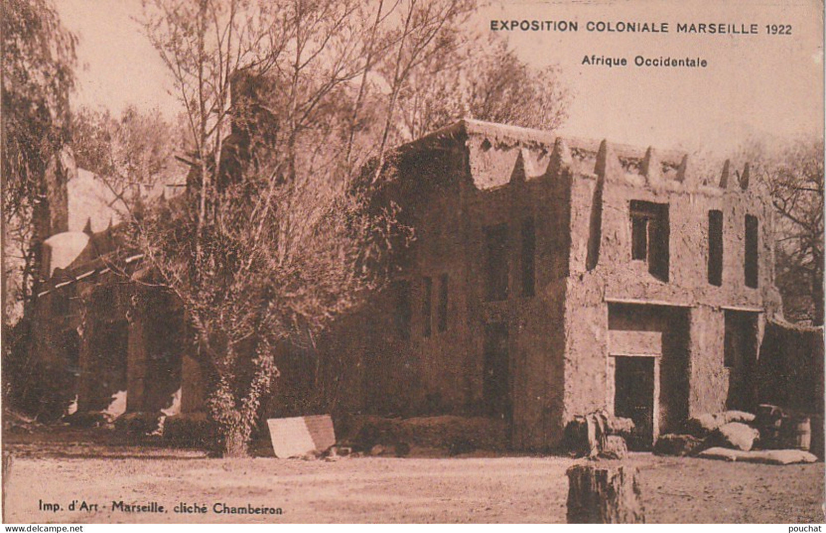 ZY 139-(13) MARSEILLE - EXPOSITION COLONIALE 1922 -  AFRIQUE OCCIDENTALE - 2 SCANS - Colonial Exhibitions 1906 - 1922