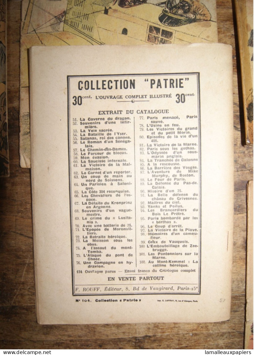 Lot De 8 Numéros De La Collection PATRIE (années 1920) - Französisch