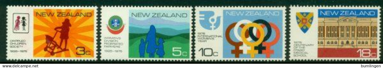 NEW ZEALAND 1975 Mi 647-50** Anniversaries [B891] - Timbres