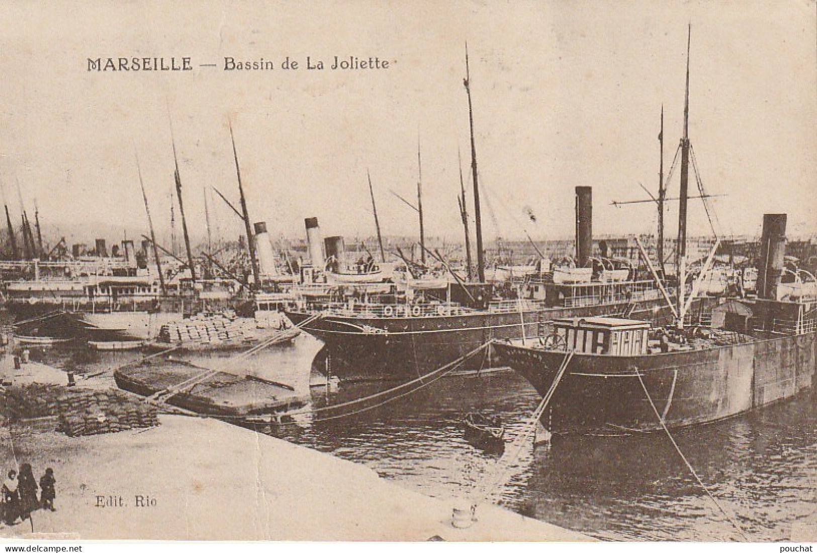 ZY 139-(13) MARSEILLE - BASSIN DE LA JOLIETTE  - NAVIRES - 2 SCANS - Joliette, Hafenzone