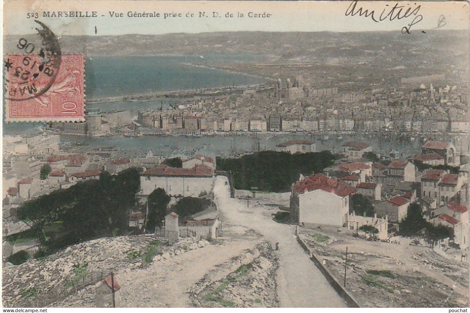 ZY 139-(13) MARSEILLE - VUE GENERALE PRISE DE N. D. DE LA GARDE - CARTE COLORISEE - 2 SCANS - Sin Clasificación