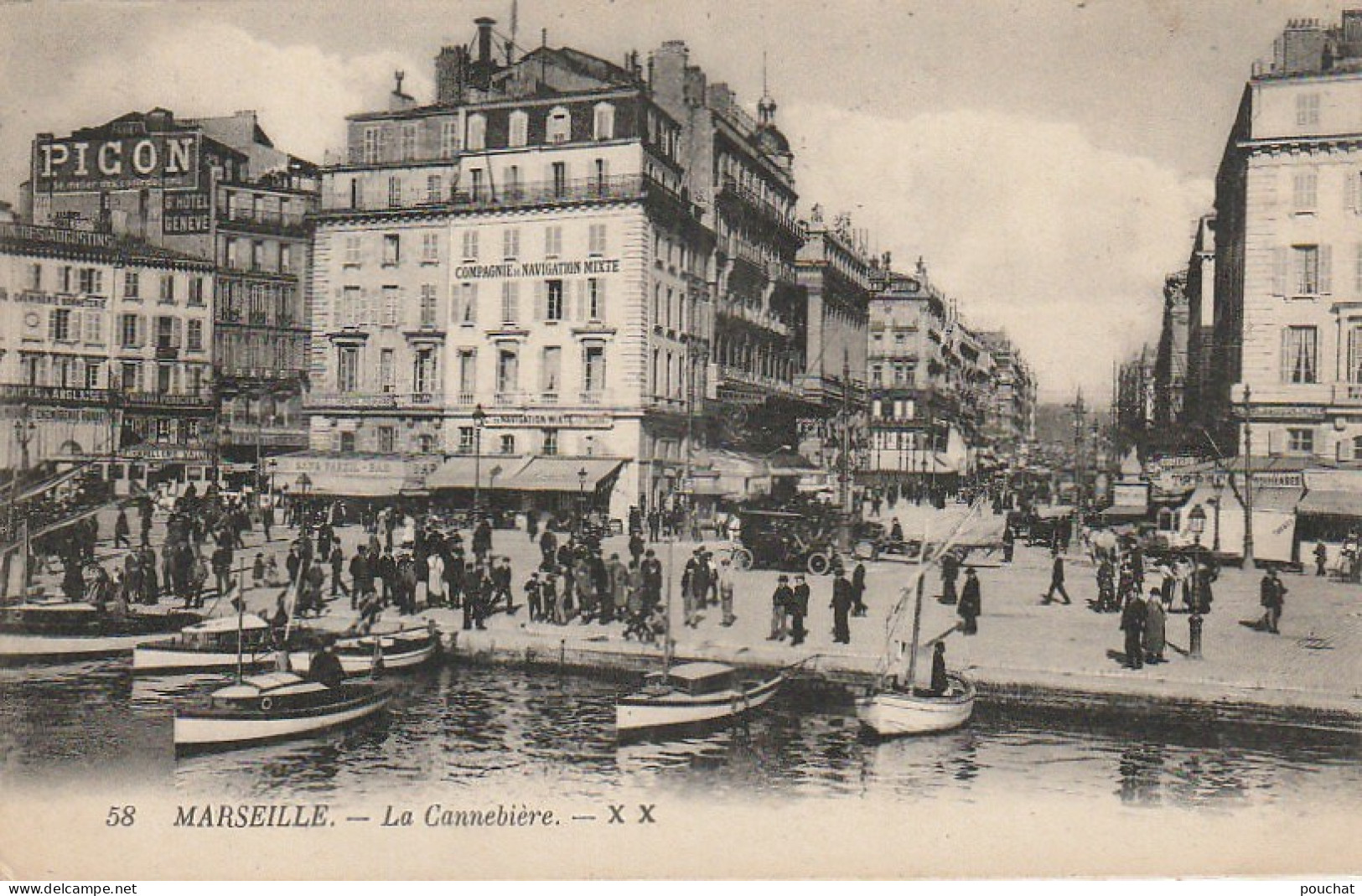 ZY 139-(13) MARSEILLE - LA CANNEBIERE - ANIMATION - 2 SCANS - Canebière, Stadscentrum