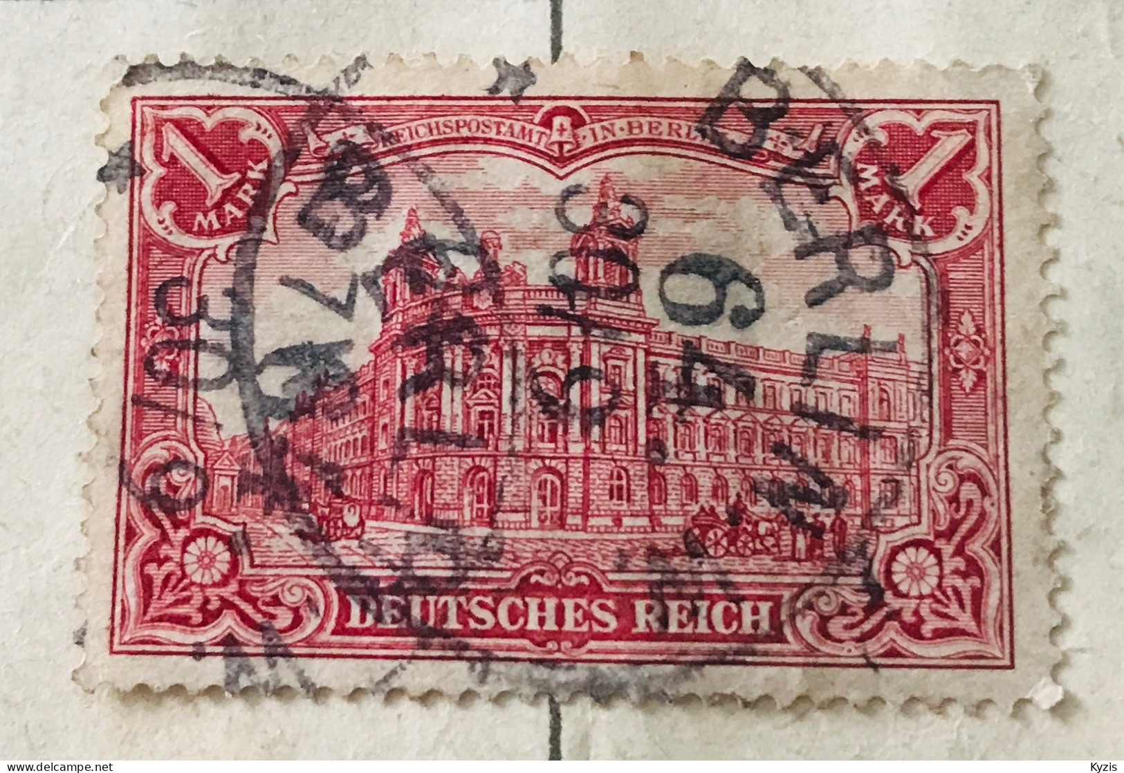 Empire Allemand - Bâtiment Principal De La Poste, 1 Mark Rouge,proprement Oblitérée Deux Fois « BERLIN » - Used Stamps