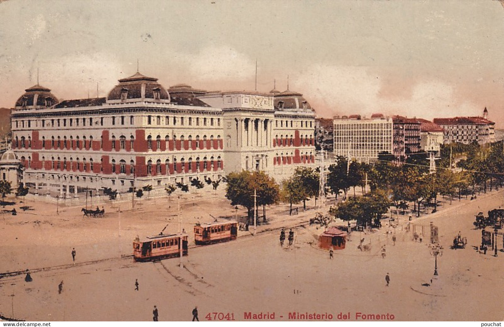 ZY 140- MADRID - MINISTERIO DEL FOMENTO - TRAMWAYS - VISTA GENERAL - POSTAL COLOREADA - Madrid