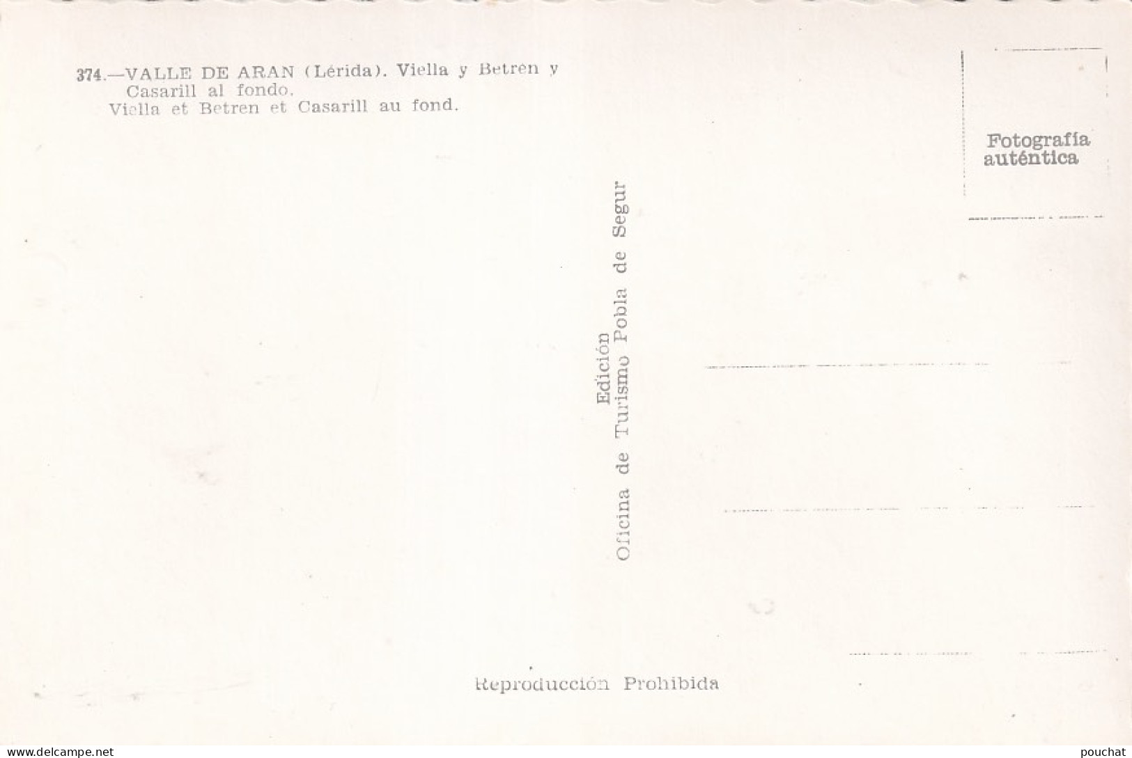 ZY 141- VALLE DE ARAN - VIELLA Y BETREN Y CASARILL AL FONDO - Lérida