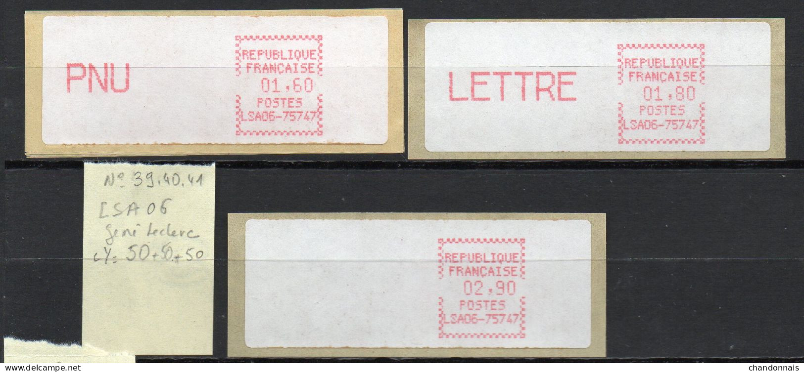 (L68) LSA 06 Paris Leclerc (75747) Série Complète N° 39 à 41 (voir Détails) - 1981-84 LS & LSA Prototypes