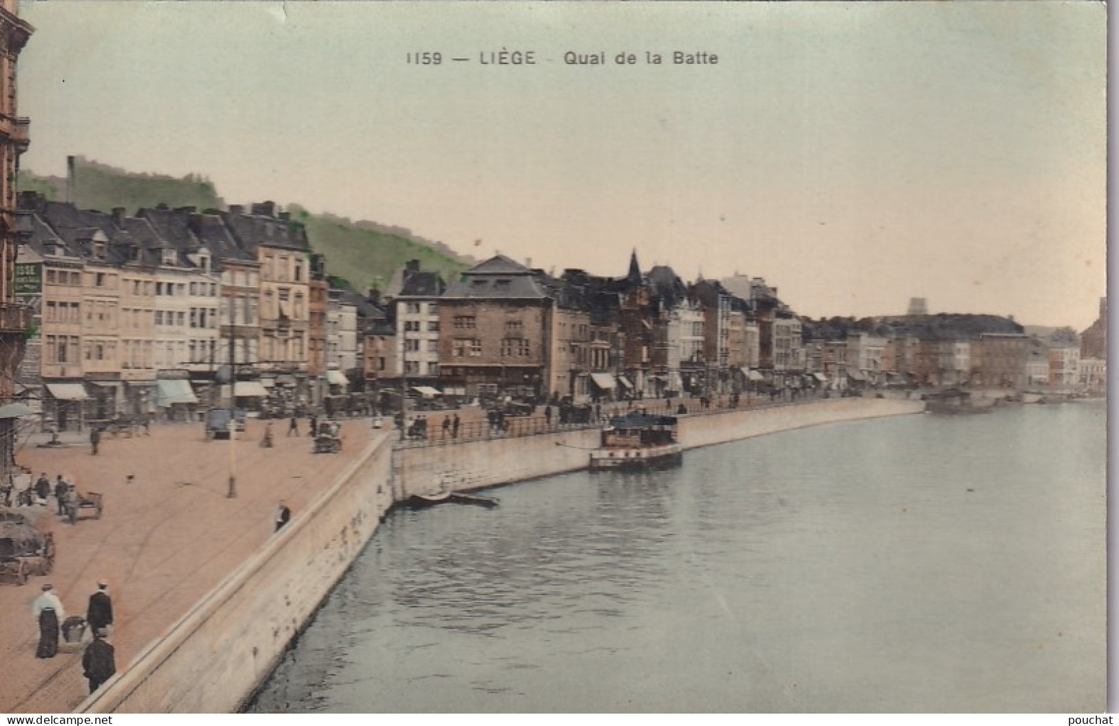 ZY 142- LIEGE - QUAI DE LA BATTE - VUE GENERALE - CARTE COLORISEE - EDIT. GRAND BAZAR ANSPACH , BRUXELLES - Liège