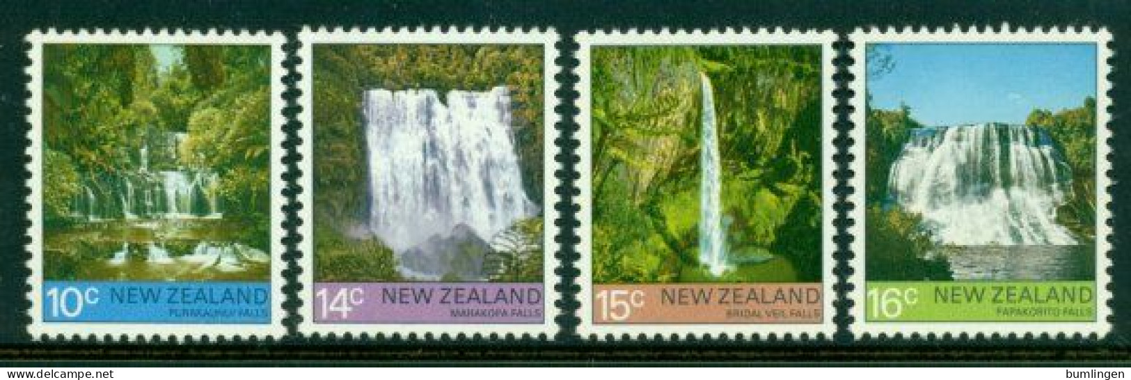 NEW ZEALAND 1976 Mi 687-90** Waterfalls [B894] - Geography