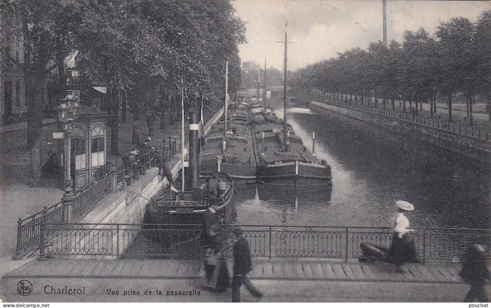 ZY 142- CHARLEROI - VUE PRISE DE LA PASSERELLE - PENICHES - Charleroi