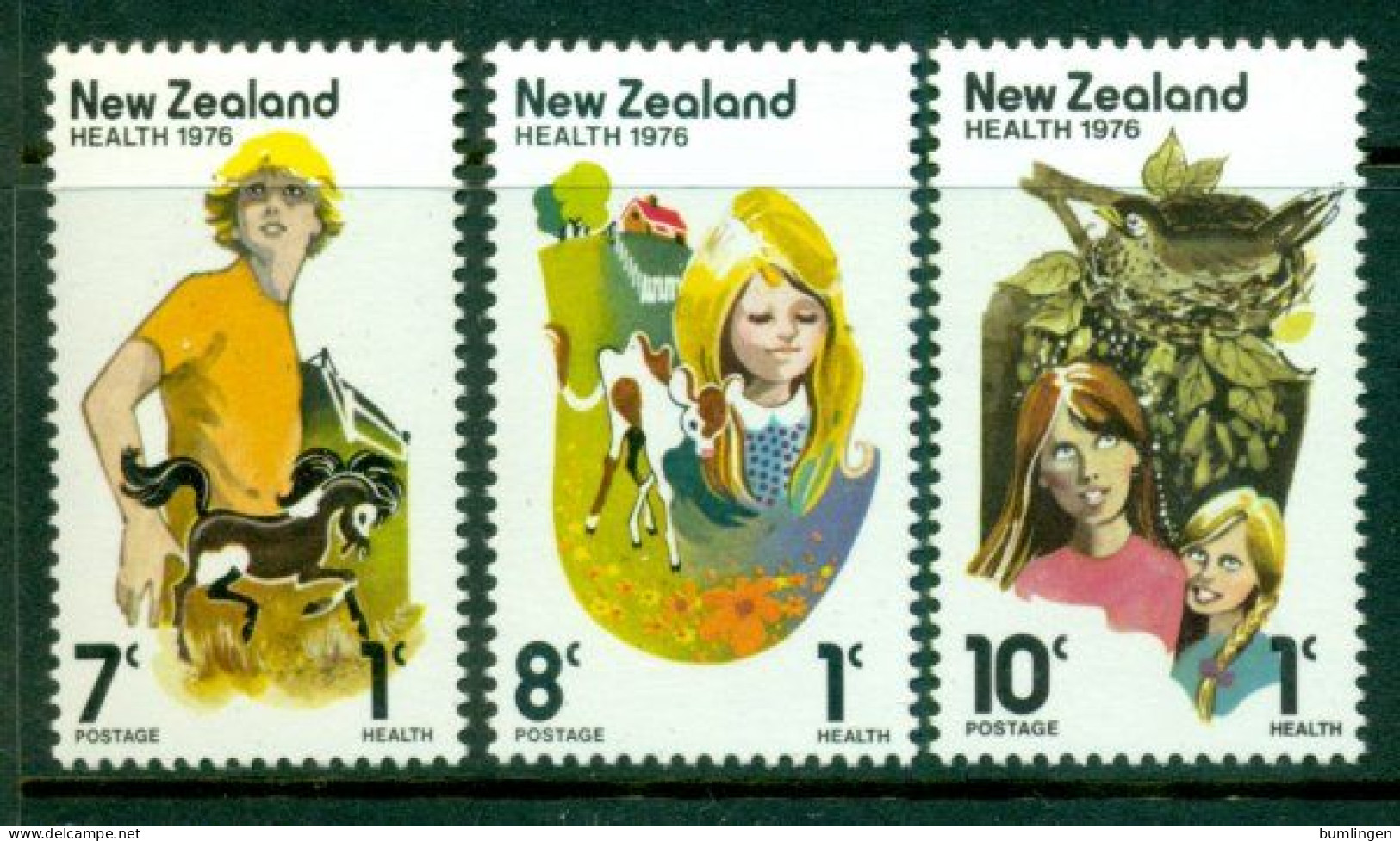NEW ZEALAND 1976 Mi 691-93** Health – Children With Animals [B896] - Other & Unclassified