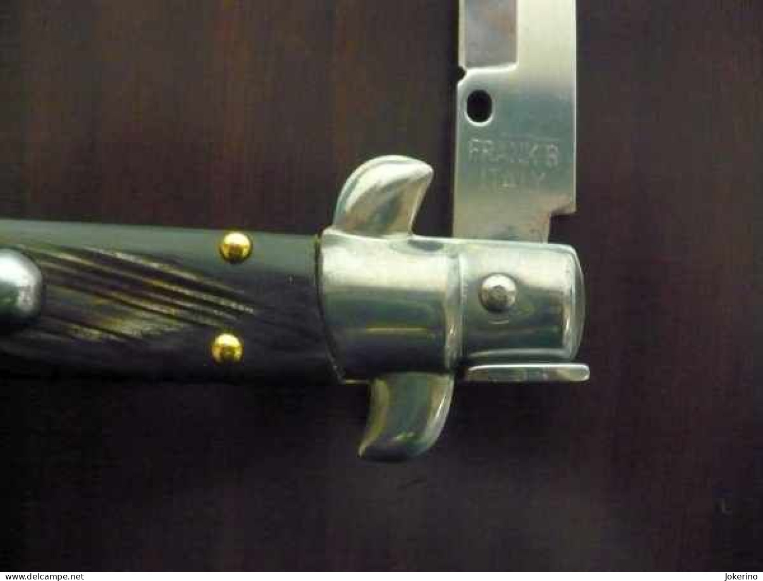 Frank Beltrame -italian stiletto- 23cm - impugnatura di corno di bufalo scuro - modello FB 23/58B - 1
