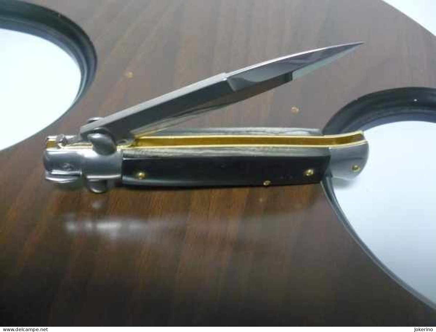 Frank Beltrame -italian stiletto- 23cm - impugnatura di corno di bufalo scuro - modello FB 23/58B - 1