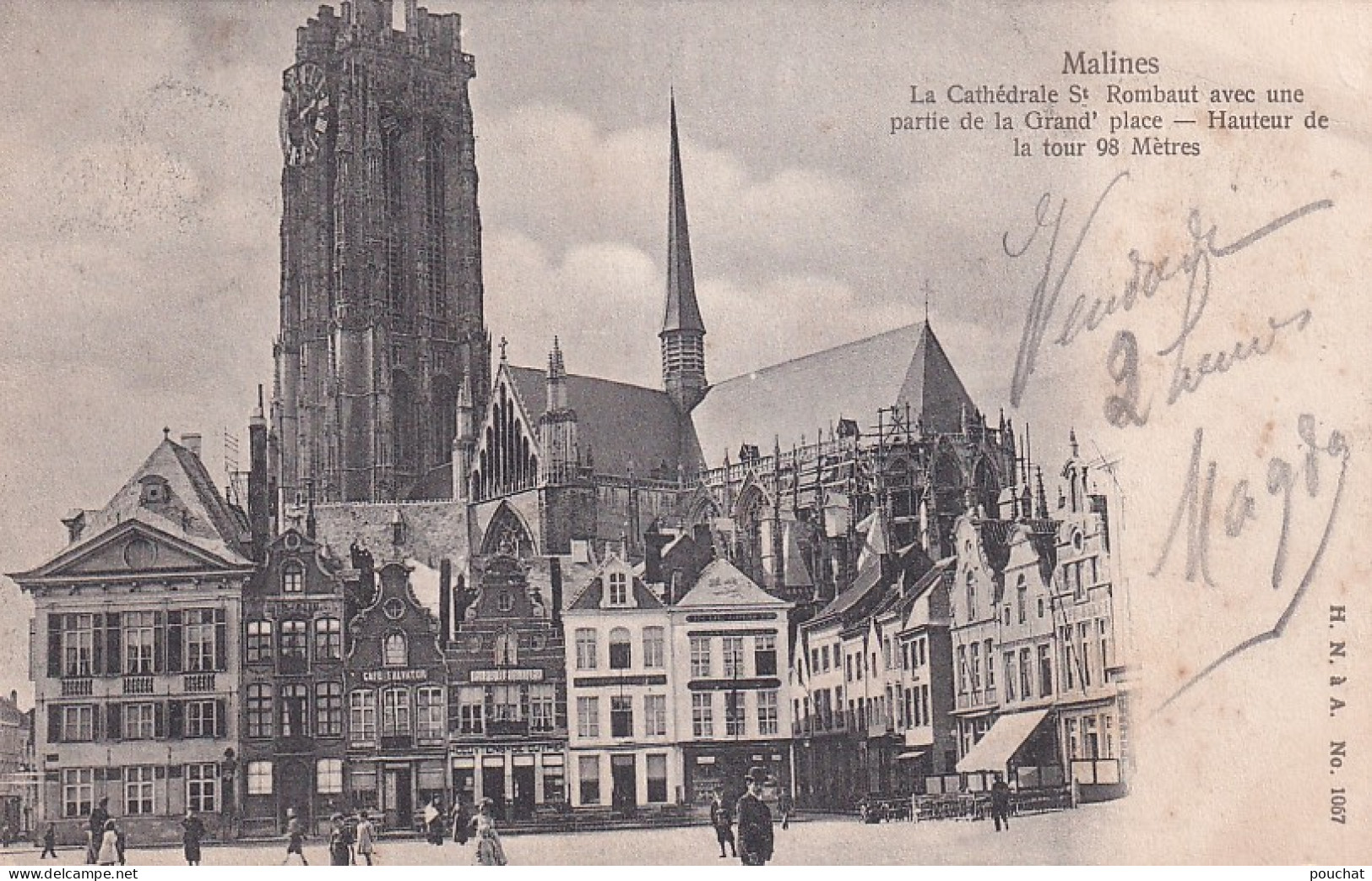 ZY 144- MALINES - LA CATHEDRALE ST ROMBAUT AVEC UNE PARTIE DE LA GRAND'PLACE - Mechelen