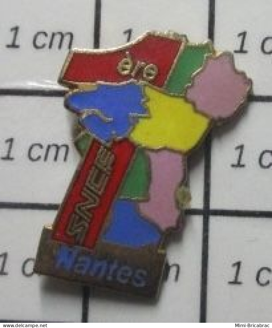 912B Pin's Pins / Beau Et Rare / TRANSPORTS / SNCF 1ere NANTES - Transport