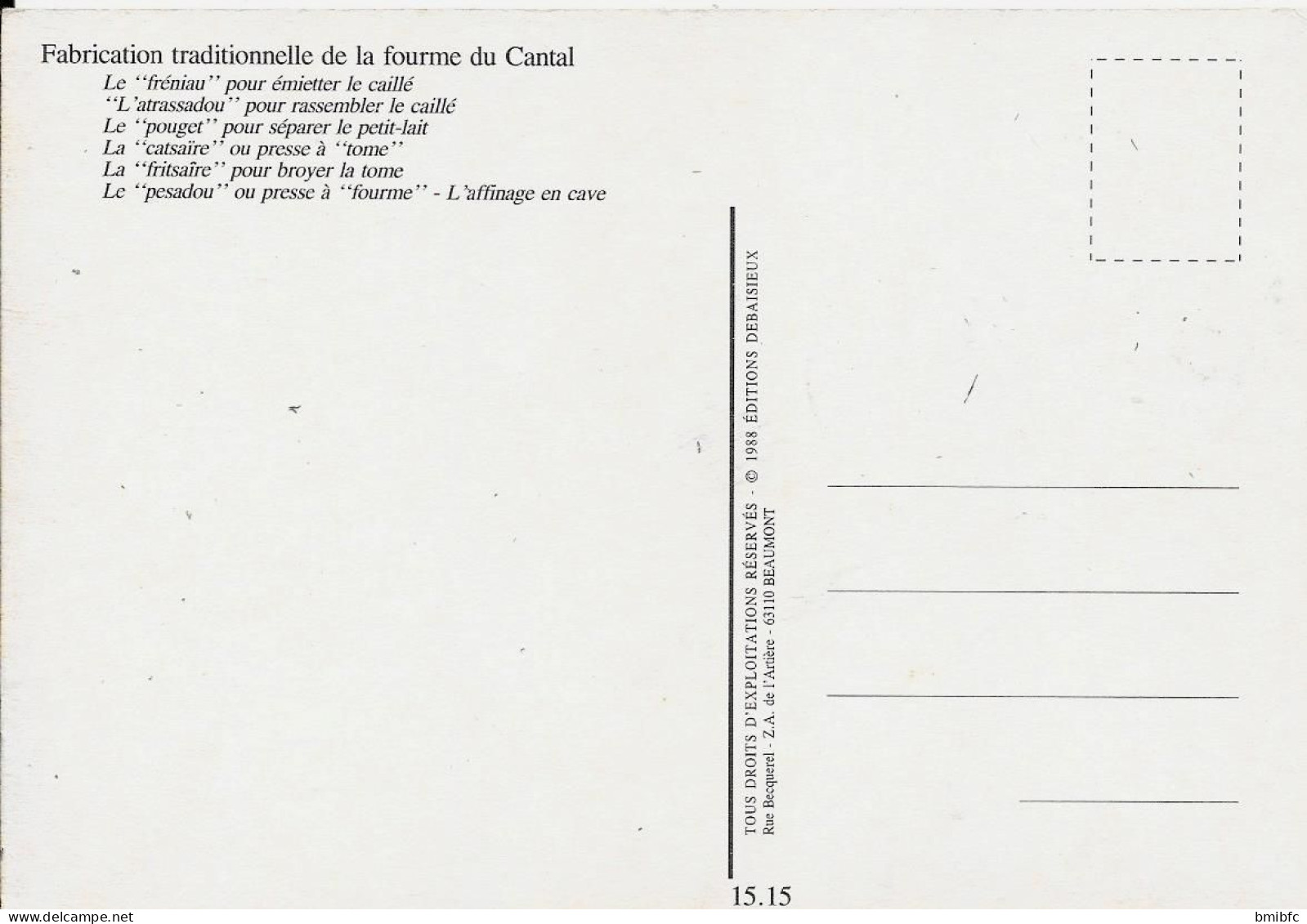 Fabrication Du Cantal - Artesanal