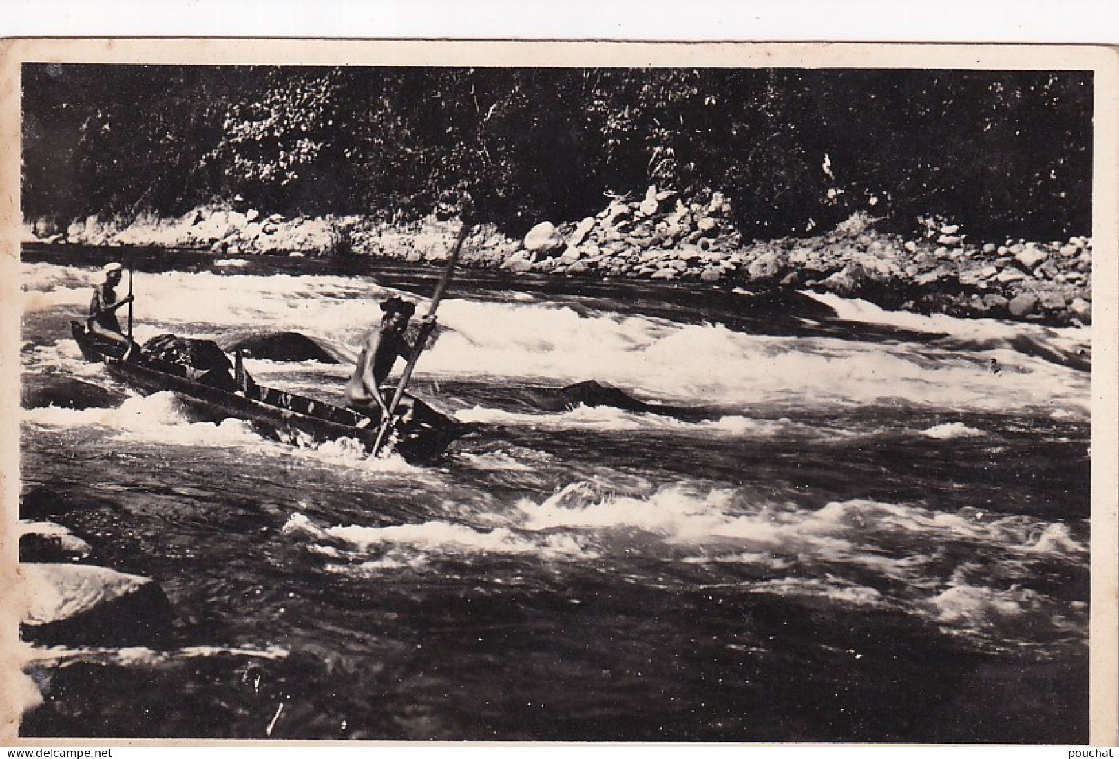 ZY 145- LAI CHAN , TONKIN - EN PIROGUE , PASSAGE D'UN RAPIDE - Vietnam