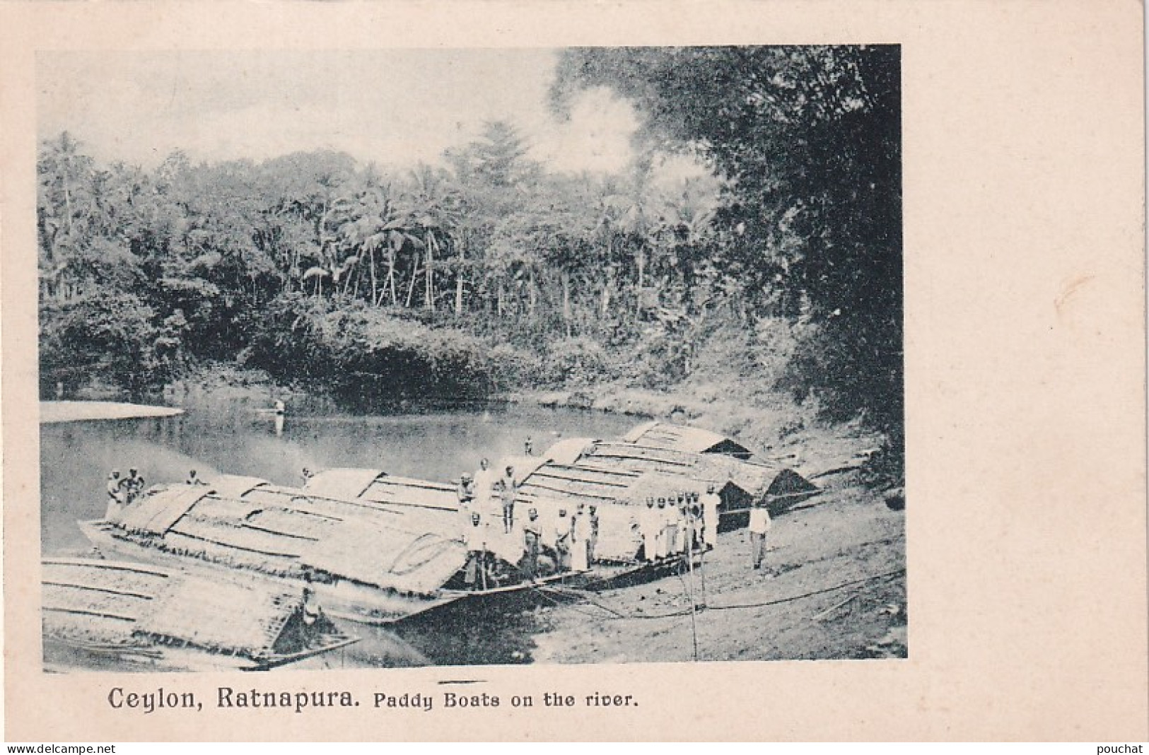 ZY 145- CEYLON , RATNAPURA - PADDY BOATS ON THE RIVER - BATEAUX RIZICOLES - ANIMATION - Sri Lanka (Ceylon)