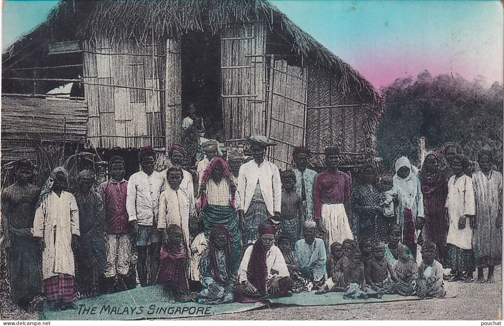 ZY 145- THE MALAYS SINGAPORE - GROUPE DE MALAIS , SINGAPOUR - CARTE COLORISEE - Singapore