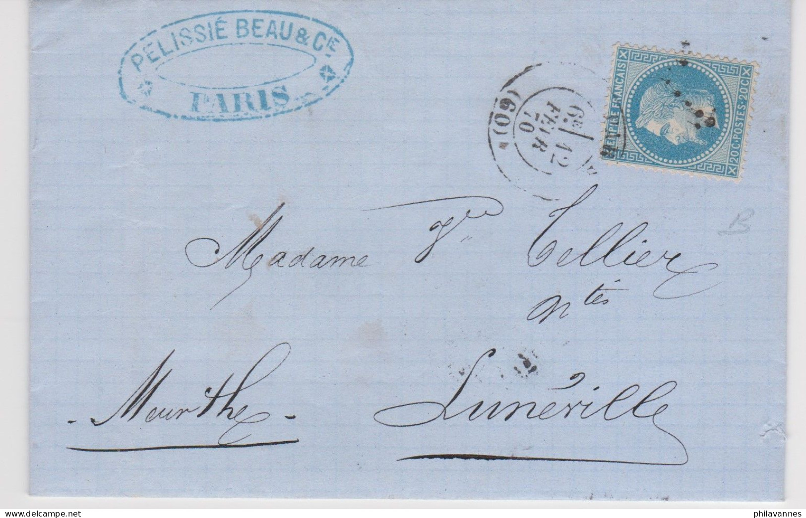 PARIS, 1870, étoile Muette Sur Napoléon N°29 ( SN24/86/6.1) - 1849-1876: Période Classique