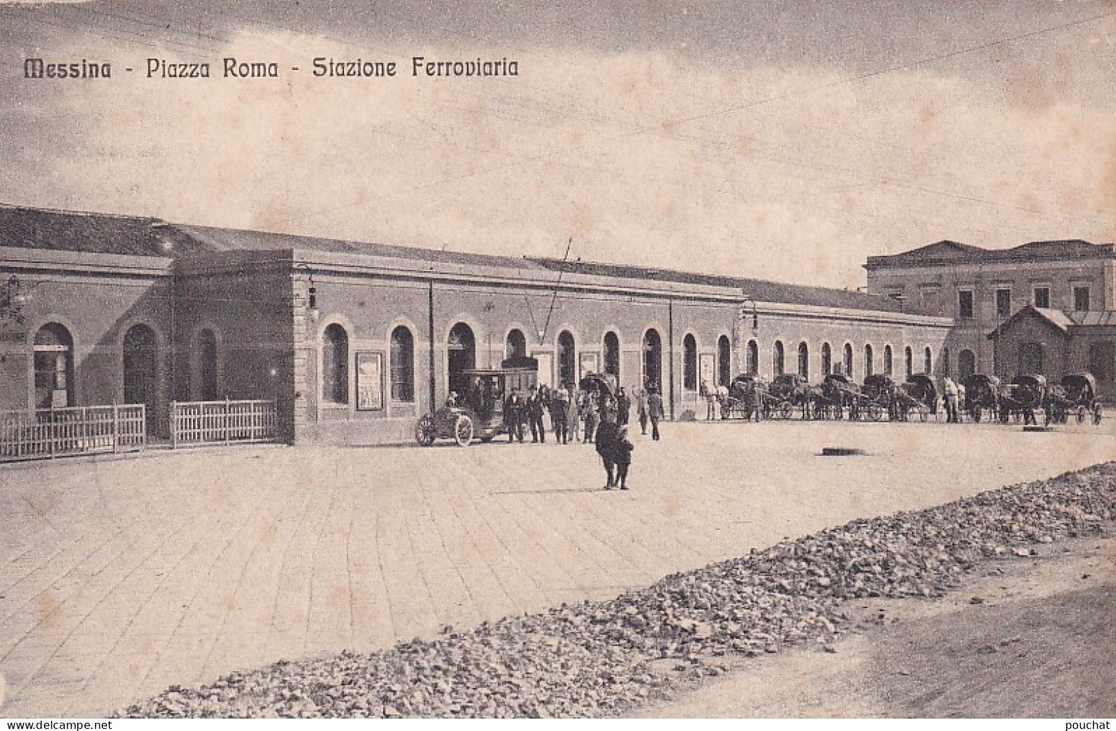 ZY 146- MESSINA , SICILIA - PIAZZA ROMA - STAZIONE FERROVIARIA - ANIMATA - Messina