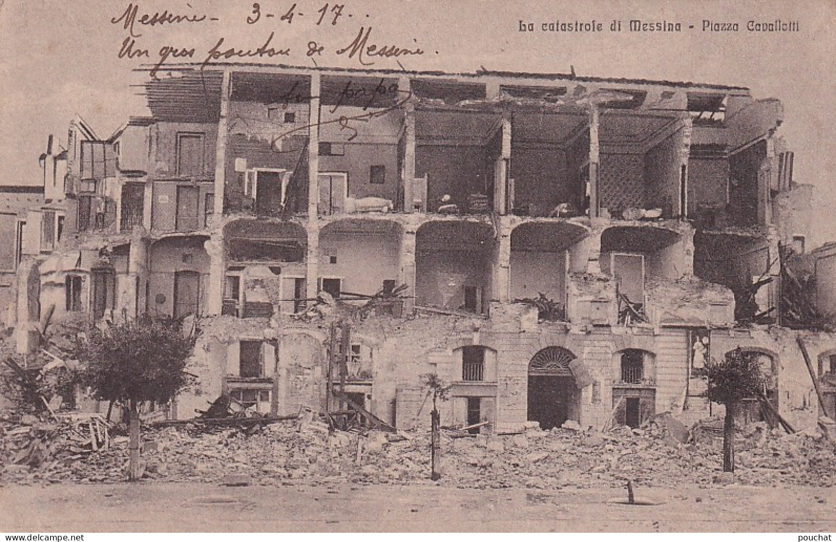 ZY 146- MESSINA , SICILIA - LA CATASTROFE DI MESSINA - PIAZZA CAVALLOTTI - Messina