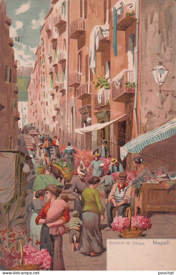 ZY 147- NAPOLI , ITALIA - GRADONI DI CHIAIA - LITHO. - Napoli (Neapel)