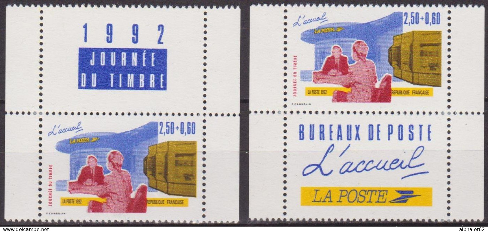 Journée Du Timbre - FRANCE - Les Métiers De La Poste - N° 2743-2744 **  - 1992 - Ungebraucht