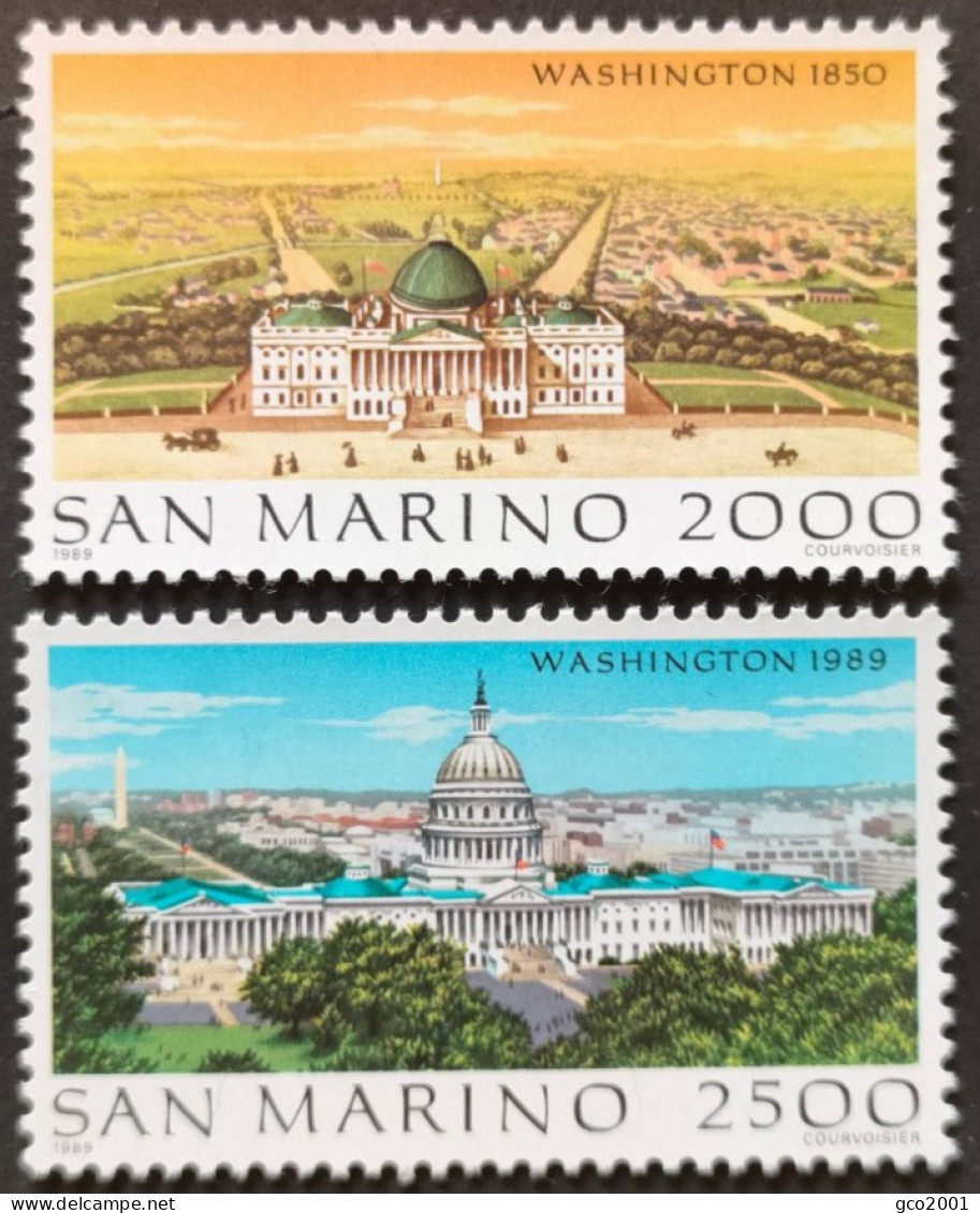 SAINT MARIN / YT 1224 - 1225 / MONUMENT - ARCHITECTURE - WASHINGTON - CAPITOLE / NEUFS ** / MNH - Unused Stamps