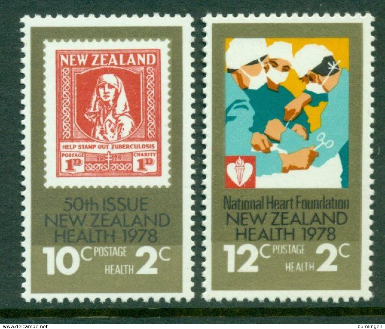 NEW ZEALAND 1978 Mi 751-52** Health [B905] - Francobolli Su Francobolli