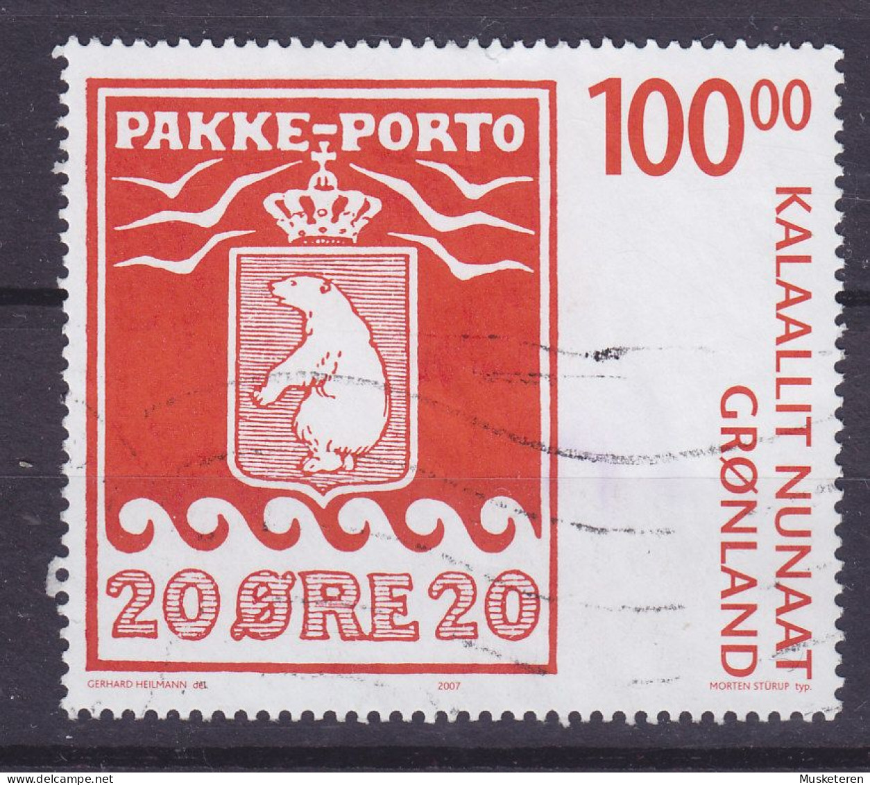 Greenland 2007 Mi. 488, 100.00 (Kr) Grönländische Briefmarken 100 Jahre - Used Stamps