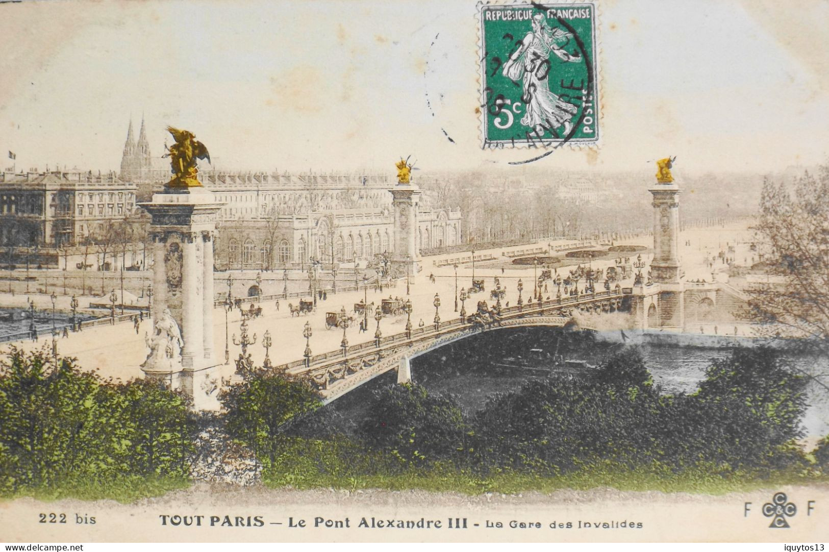 CPA. [75] > TOUT PARIS > N°222 Bis - Le Pont Alexandre III - La Gare Des Invalides - (VIIe Arrt.) 1908  Coll. F. Fleury - Paris (07)