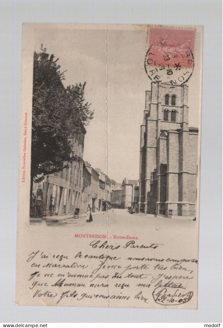 CPA - 42 - Montbrison - Notre-Dame - Circulée En 1903 (pli) - Montbrison