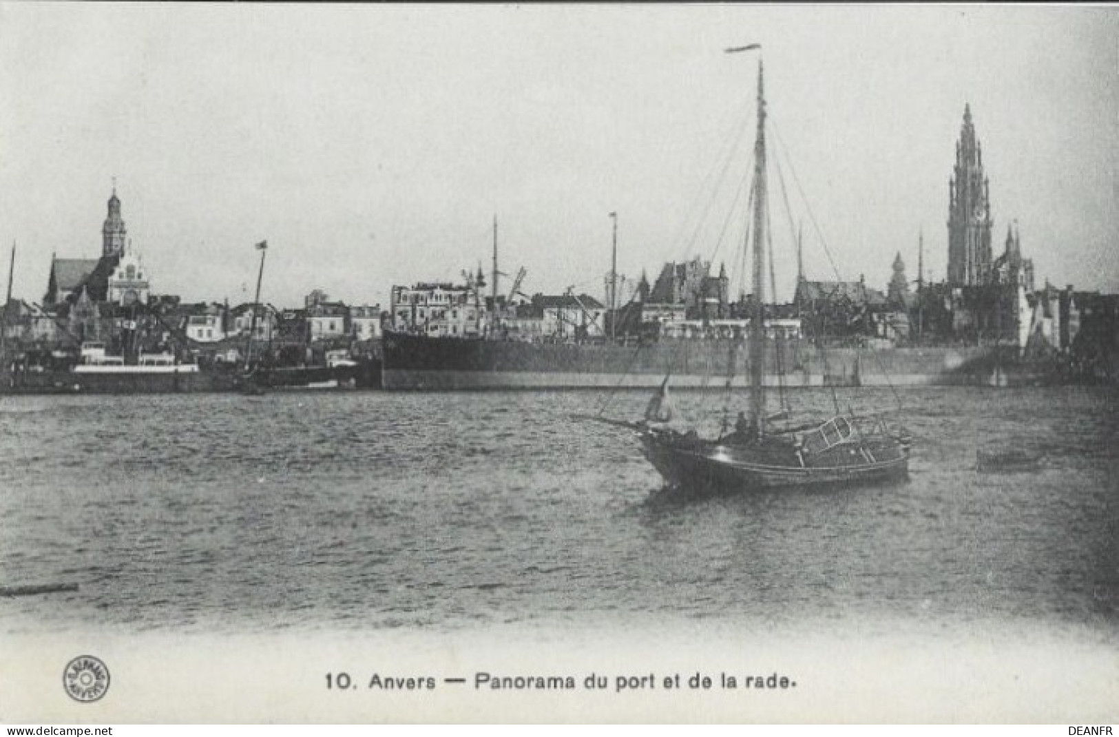 ANVERS : Panorama Du Port Et De La Rade. Carte Impeccable. - Antwerpen