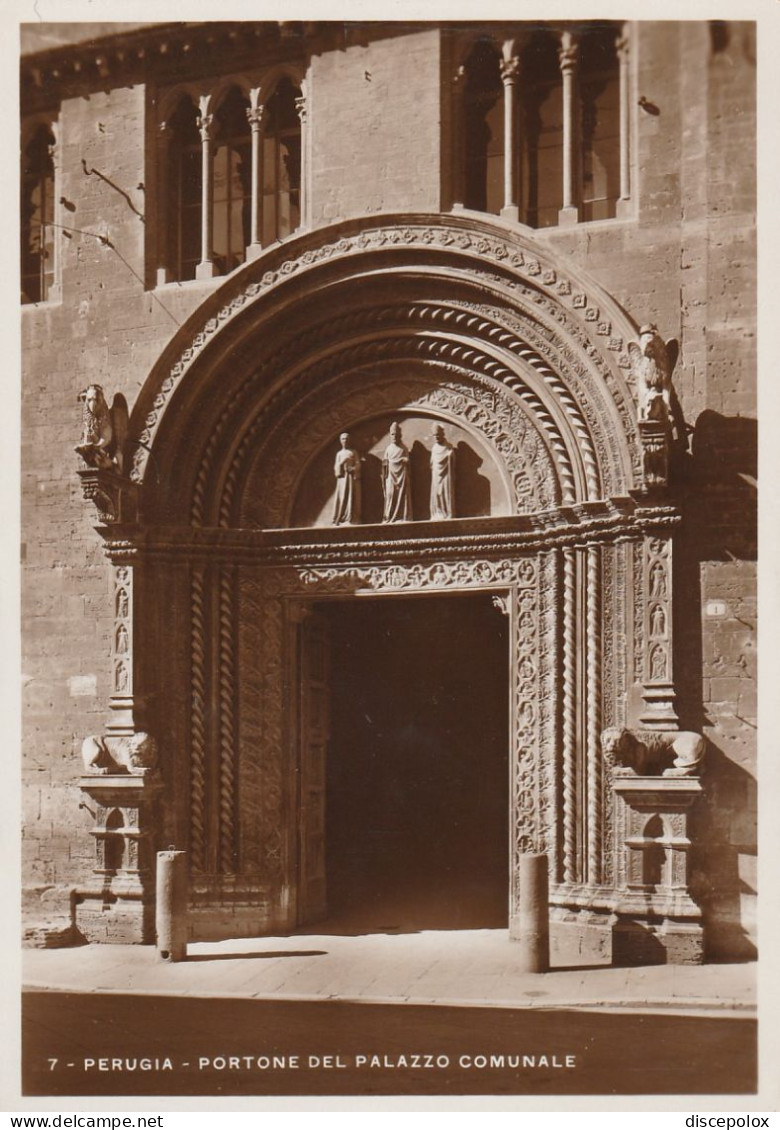 AD195 Perugia - Portone Del Palazzo Comunale / Non Viaggiata - Perugia