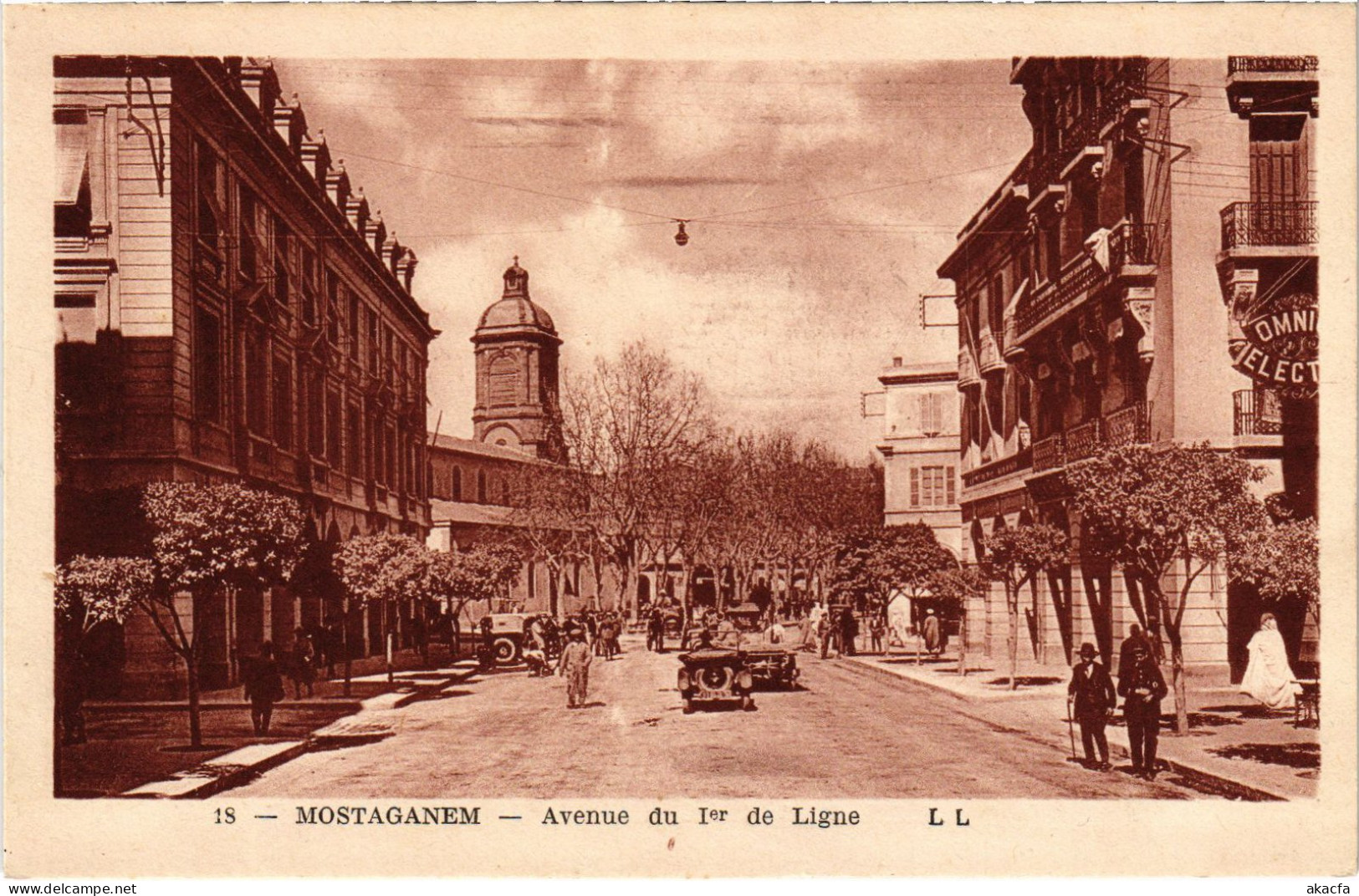CPA AK MOSTAGANEM Avenue Di Ier De Ligne ALGERIA (1388907) - Mostaganem