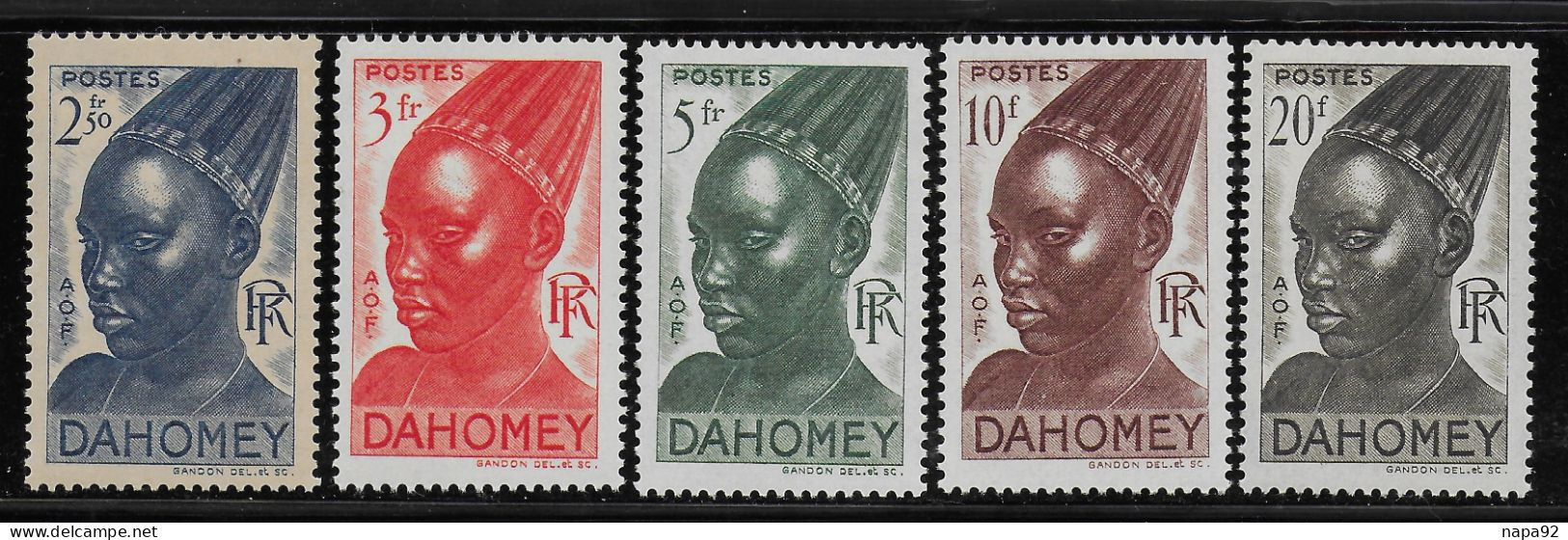 DAHOMEY 1941 - YT 137/141** - Unused Stamps