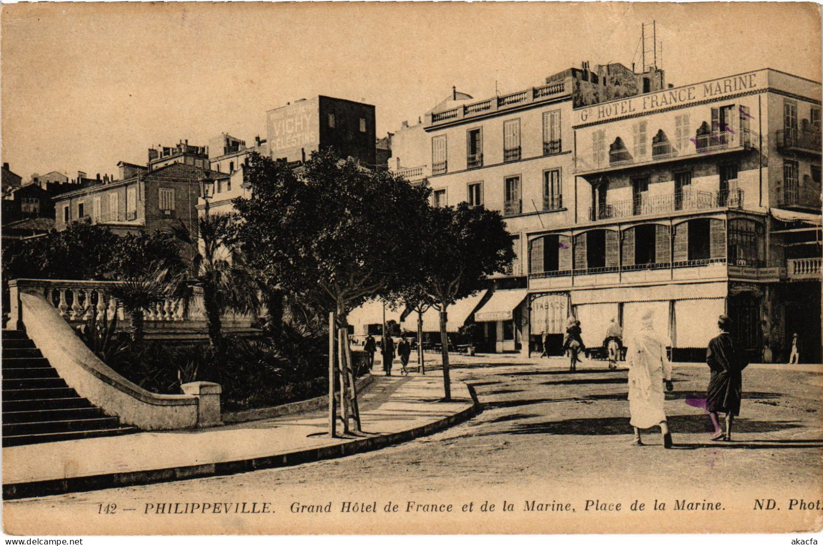 CPA AK PHILIPPEVILLE Grand Hotel De France Et De La Marine ALGERIA (1388905) - Skikda (Philippeville)