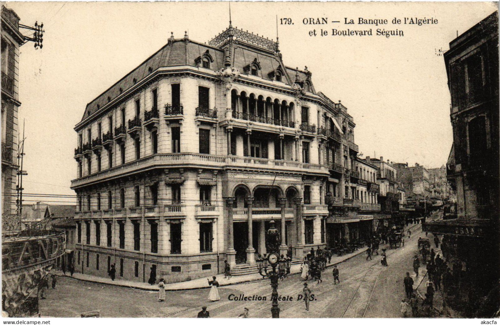 CPA AK ORAN La Banque De L'Algerie Et Le Boulevard Seguin ALGERIA (1388880) - Oran