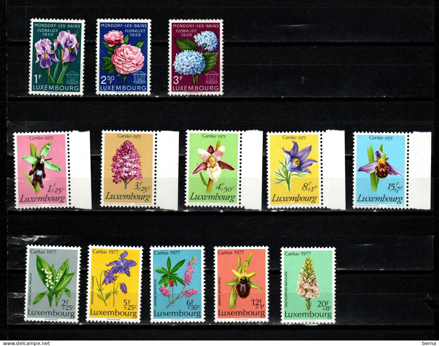 FLOWERS MNH LUXEMBOURG 564/566+864/868+907/911 - Altri & Non Classificati