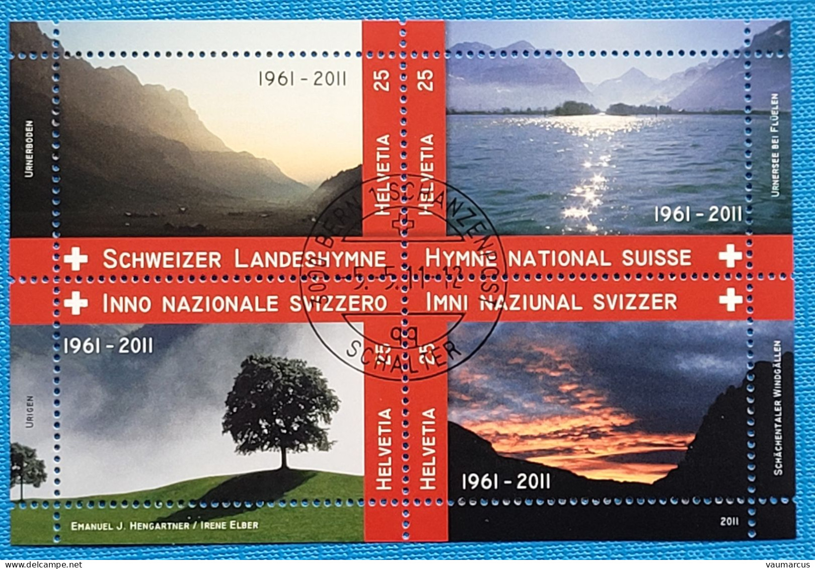 2011 Zu 1394 / Mi Bl. 47 / YT 2130-33 Hymne Nytional Obl. - Gebraucht